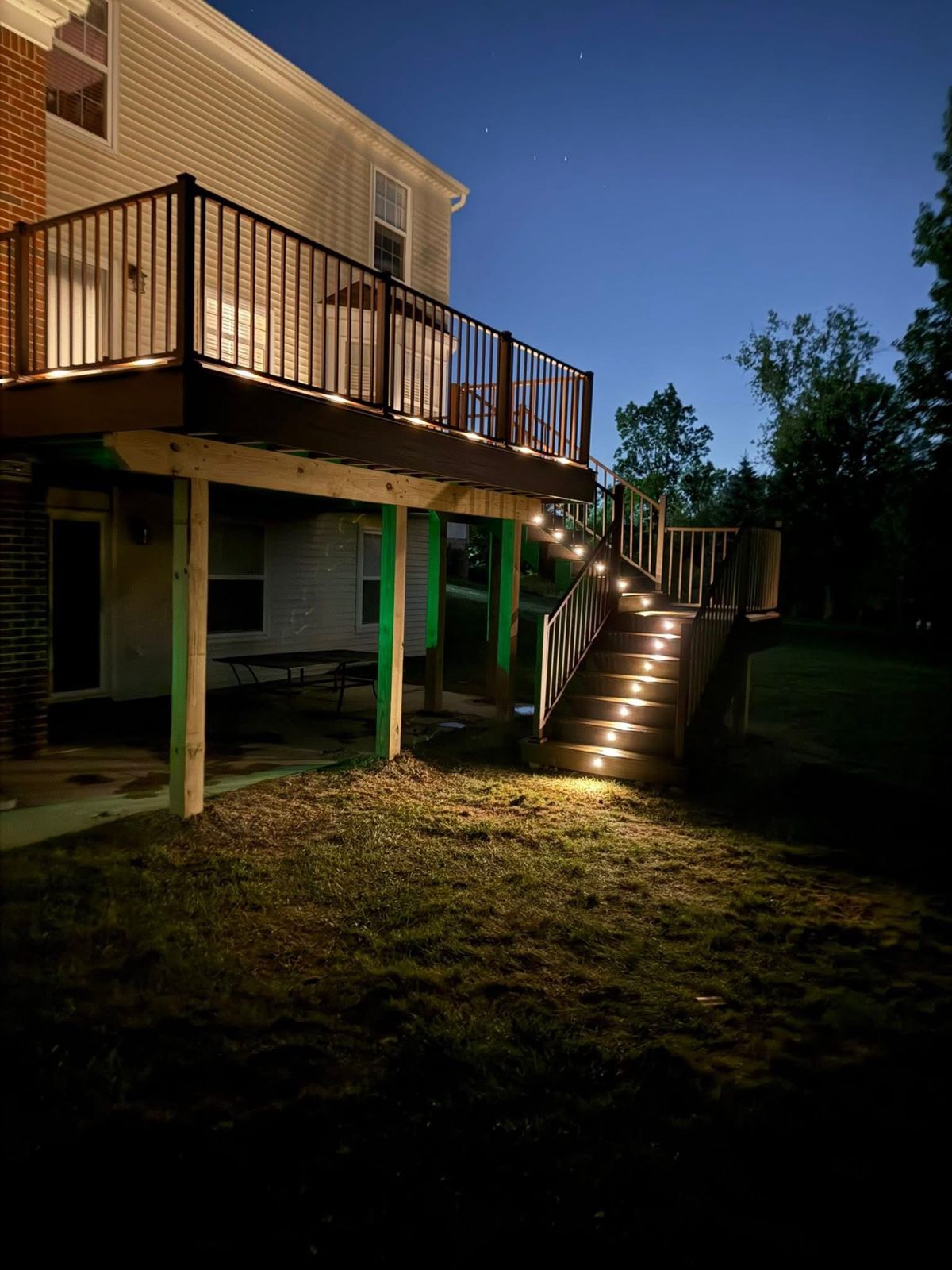 Full backyard composite deck build
